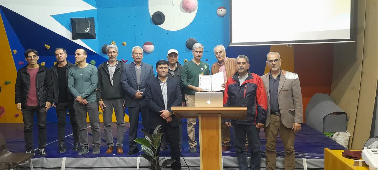 مراسم افتتاحیه سالن سنگنوردی در شهرستان ساوه